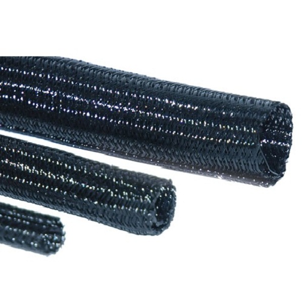 1/4 premium Grey Wire Loom Braided 10 Ft Flex sleeve Wiring harness  sheathing