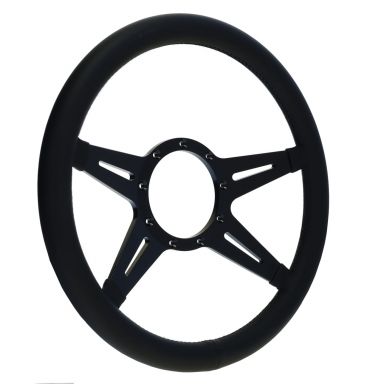 Mark 9 EL Black Steering Wheel, 4-Spoke, 14-inch