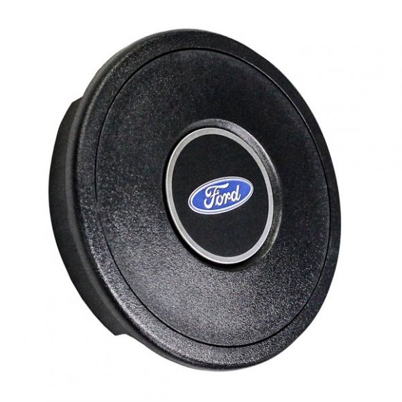 Black Horn Button with Ford Oval Logo for 9-hole Steering Wheel