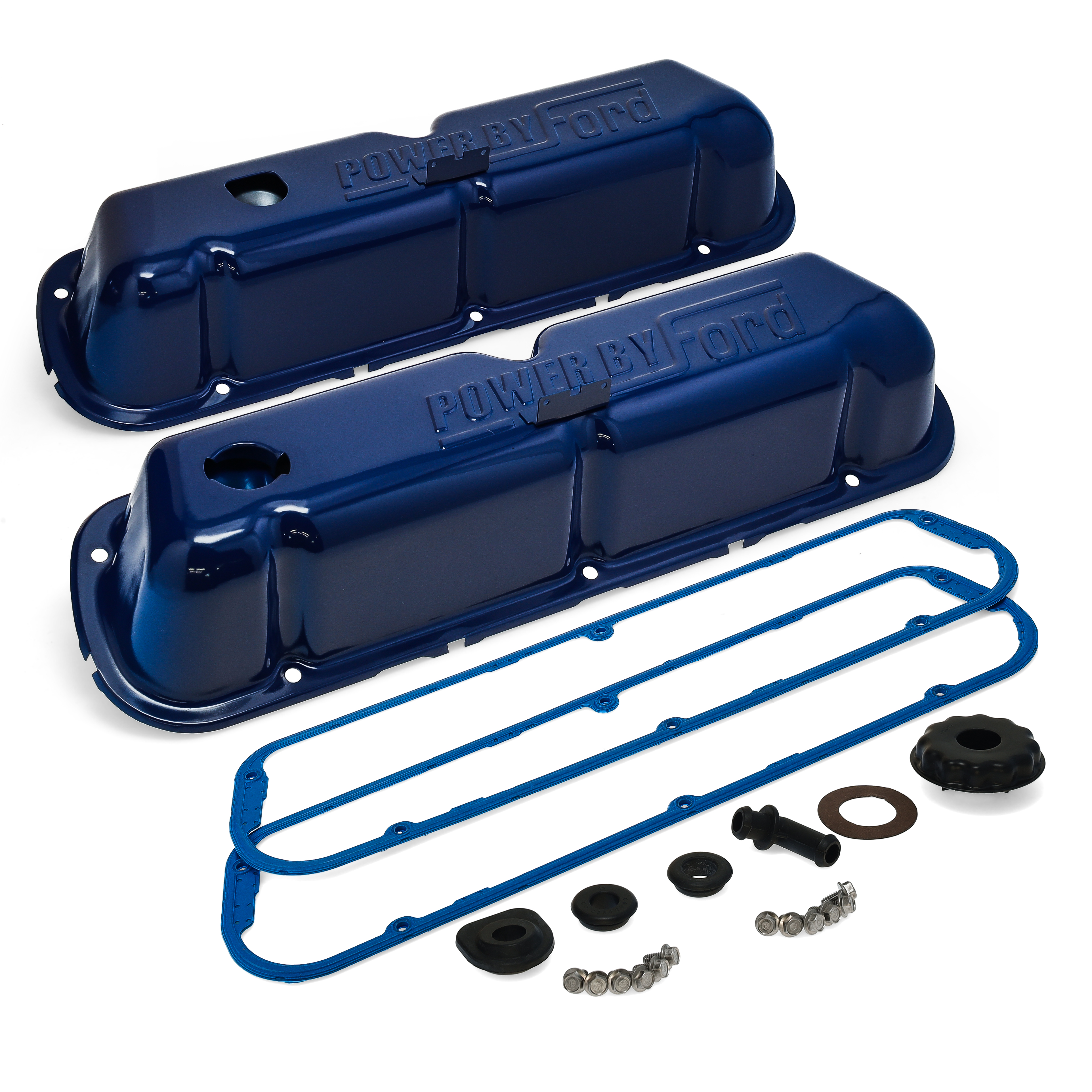 Blue Power by Ford Valve Covers Kit, SBF V8, 66-79 Bronco