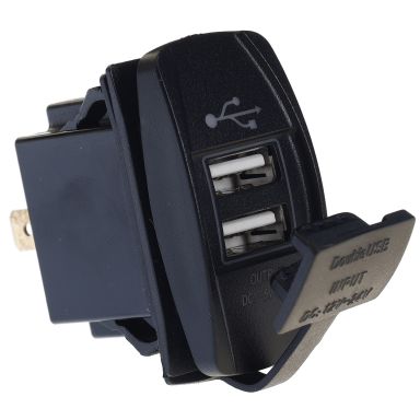 Double USB Charger Outlet for Custom Mounting