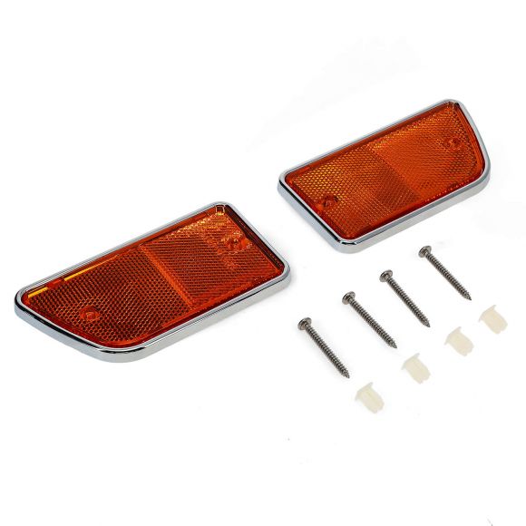 Amber Front Side Reflectors, 68-69 Bronco, pair