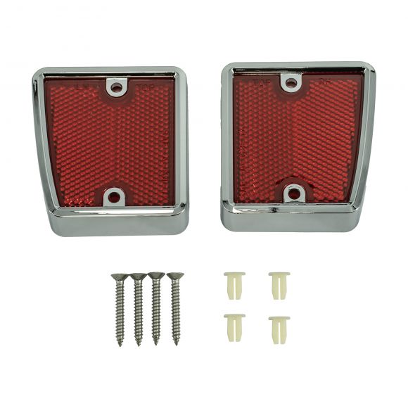 Red Rear Reflectors, 70-77 Ford Bronco