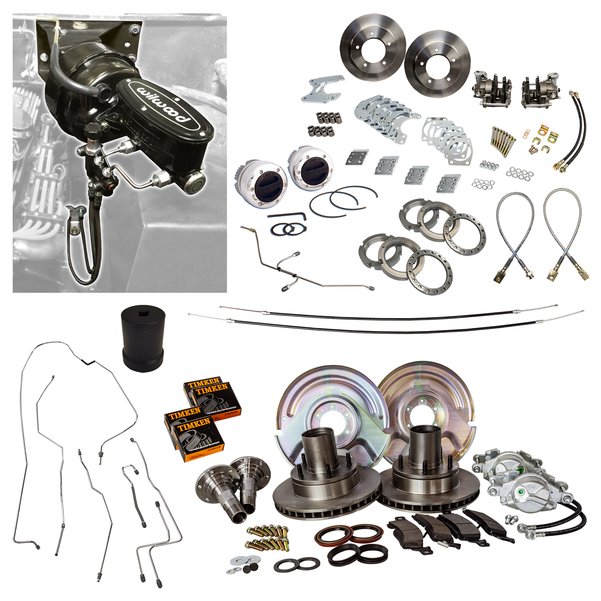 4-wheel MOAB Vacuum Power Disc Brake Kit, 67-75 Bronco