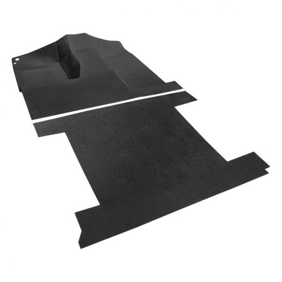 Bronco Sport Style Front & Rear Rubber Floor Mat BLACK, 66-77 Ford Bronco