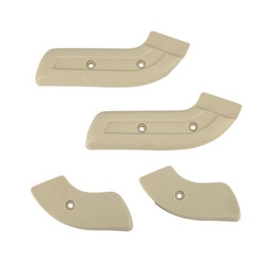 Parchment Seat Hinge Covers, 67-77 Ford Bronco