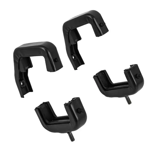 Black 3-core Radiator Mount Set w/Rubber Insulators 66-77 Bronco