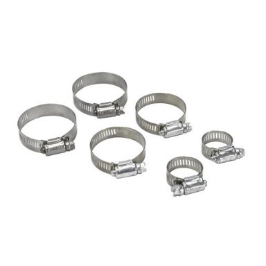 Radiator & Bypass Hose Clamp Set (6 clamps), 66-77 Bronco
