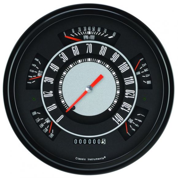 Classic Instruments Gauge Cluster, OE Style, 66-77 Ford Bronco, 61-66 Ford Truck