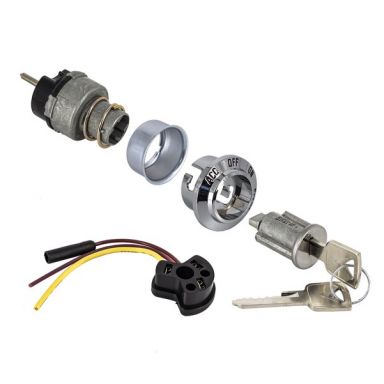 Complete Ignition Switch Kit w/Wiring Socket, 66-77 Bronco