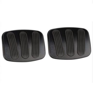 Lokar Billet Aluminum Curved Brake/Clutch Pedal Pad (pair) 66-77 Bronco Small - Black