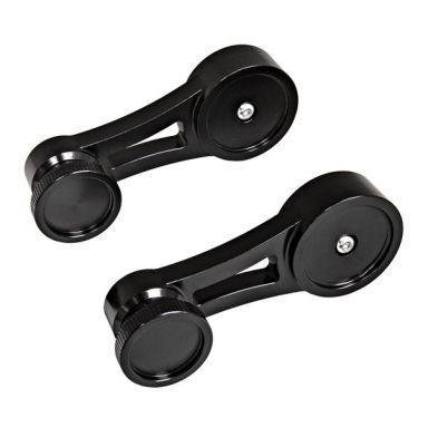 Black Billet Short Window Crank Handles, 68-77 Bronco, pair