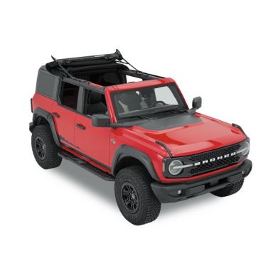 Bestop Skyrider Retractable Top for Hard Top, Premium Black Twill, 21-24 Bronco 4-Door - 52462-17