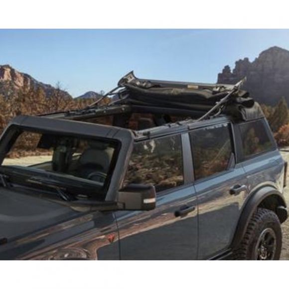 Bestop Trektop&reg; Slantback Soft Top, Black Twill, 21-24 Ford Bronco 4-Door - 56873-17