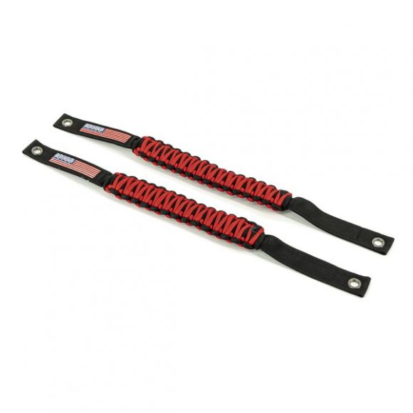 Red Paracord Grab Handles (pair), 21-24 Ford Bronco