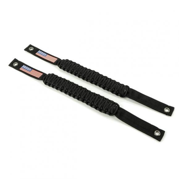 Black Paracord Grab Handles (pair), 21-24 Ford Bronco