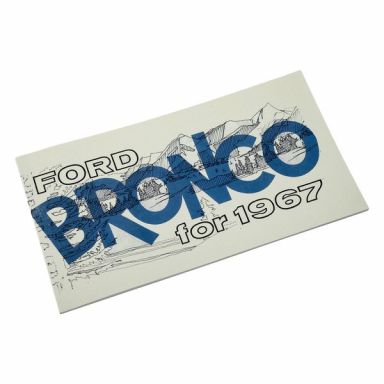 1967 Ford Bronco Owners Manual