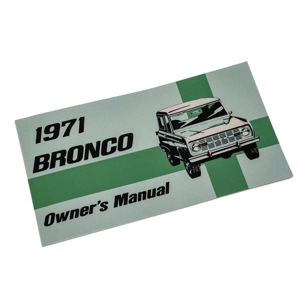 1971 Ford Bronco Owners Manual