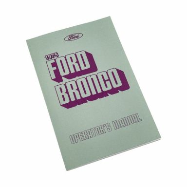 1975 Ford Bronco Owners Manual