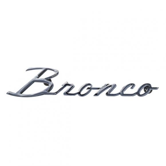 Chrome Bronco Script Magnetic Emblem, 7" x 2"