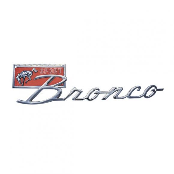 Bronco Sport Script Metal Sign, 18" x 3"