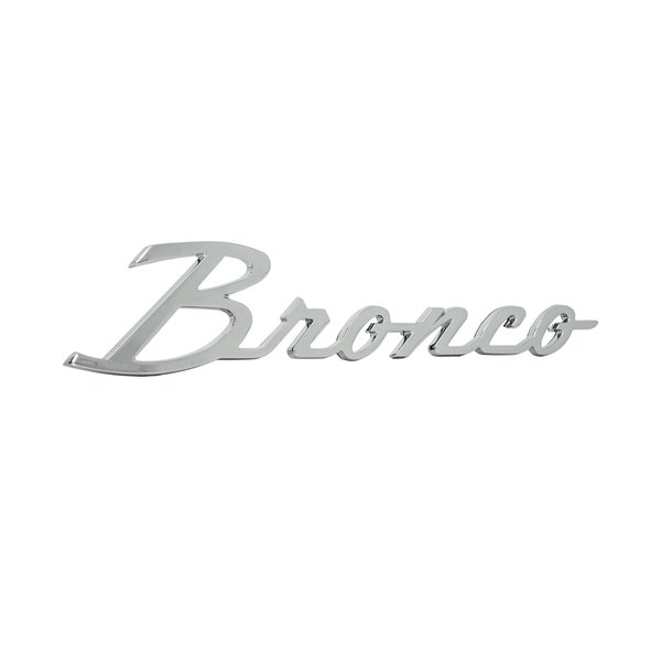 Bronco Script Emblem, 66-77 Bronco