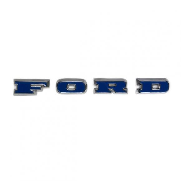 Chrome Ford Grill Letters with Ford Blue Inserts, 67-77 Ford Bronco