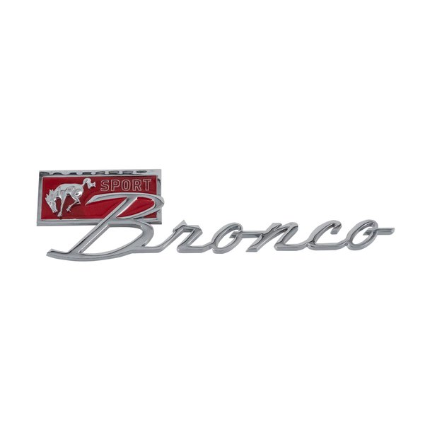 Bronco Sport Script Emblem, 67-77 Bronco