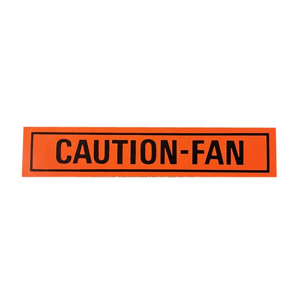 Caution Fan Sticker Decal, 66-77 Bronco