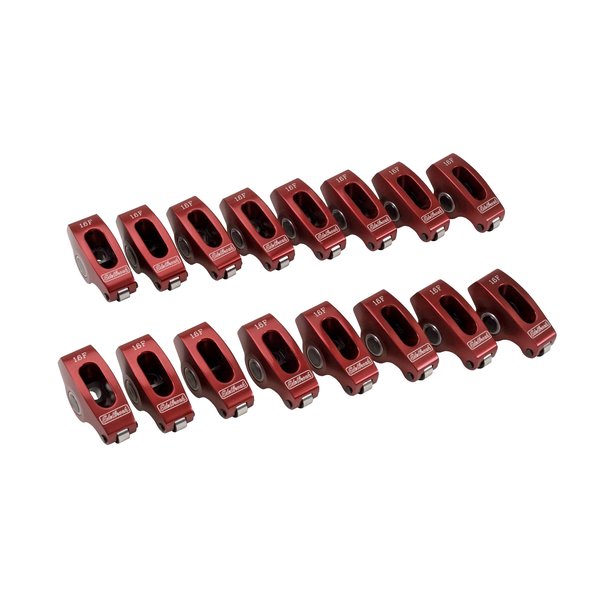 Edelbrock Red Roller Rocker Arms for Small Block Ford 3/8" 1.6:1 Ratio