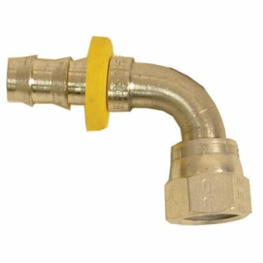 Brass Fitting -6 Push On 90-Degree 3/8 Socketless