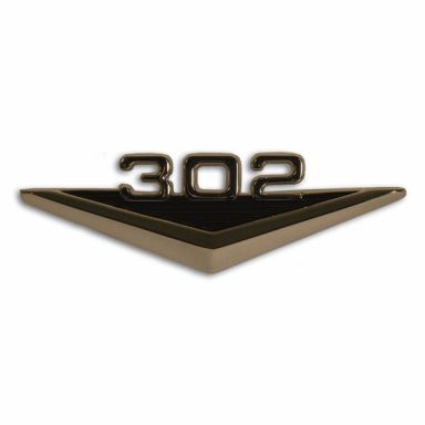 302 Emblem with Clips, Early Style, 66-77 Ford Bronco