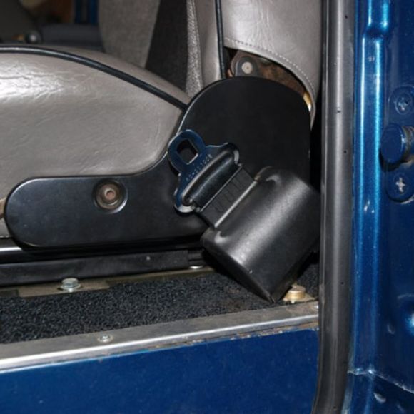 Black Retractable Lap Seat Belts (pair)