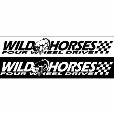 Medium Wild Horses Fender Sticker, 28" x 4"