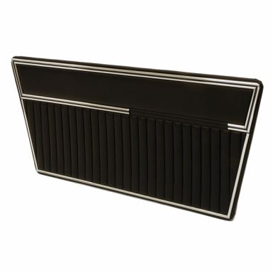 Deluxe Door Panels, Black on Black (pair), 68-77 Ford Bronco