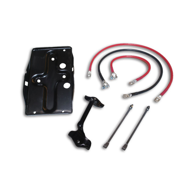 Battery Tray Kit with Cables, 66-77 Bronco