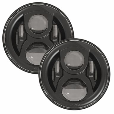 JW Speaker 8700 Evolution 2 LED Headlights, Black Finish, 7-inch