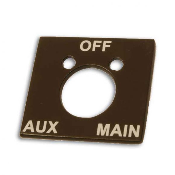 Manual Fuel Tank Selector Valve Indicator Plate, 66-77 Ford Bronco