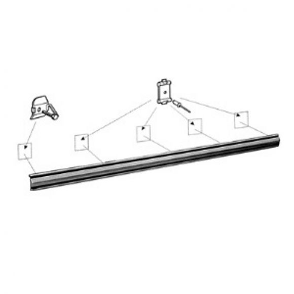 Door Chrome Molding, Right or Left, Each, 67-77 Ford Bronco