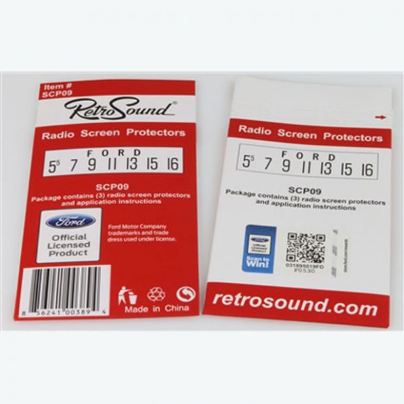 Ford Logo Radio Dial Screen Protectors for Retrosound Stereo