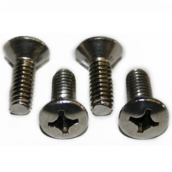 Stainless Tailgate Handle Mounting Plate Screws (4), 66-77 Bronco
