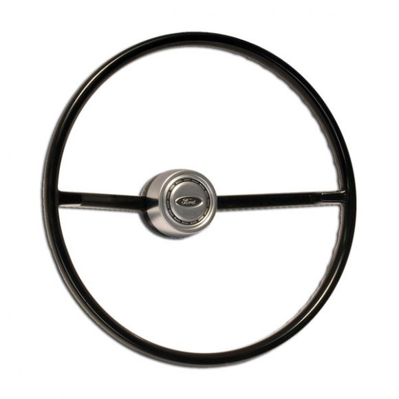 Steering Wheel with Satin Horn Button Kit, 66-73 Ford Bronco