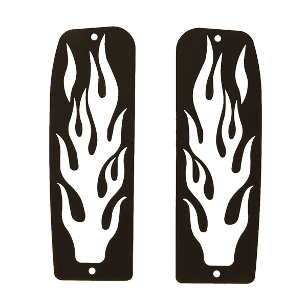 Black After Burner Tail Light Covers, 78-79 Ford Bronco, 73-79 Truck