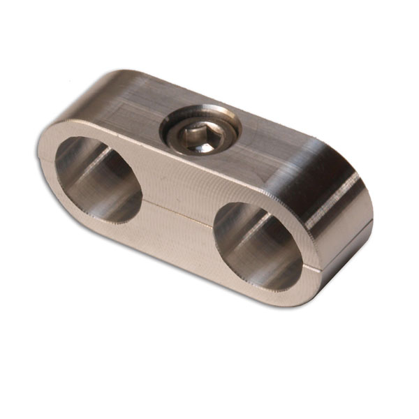 Billet Dual Hose Separator Clamp 1/2 ID