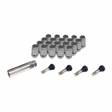 Chrome Spline Lug and Valve Stem Kit, 1/2-20 NF