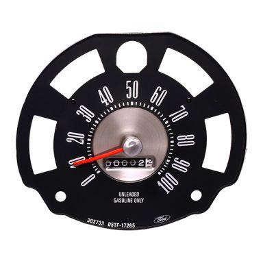Speedometer Gauge with "Unleaded Gasoline Only", 66-77 Ford Bronco