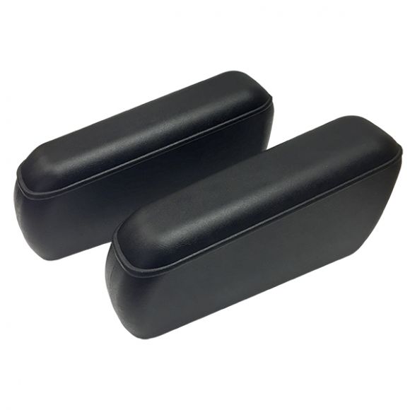 Black Rear Bench Seat Armrests (pair), 68-77 Ford Bronco