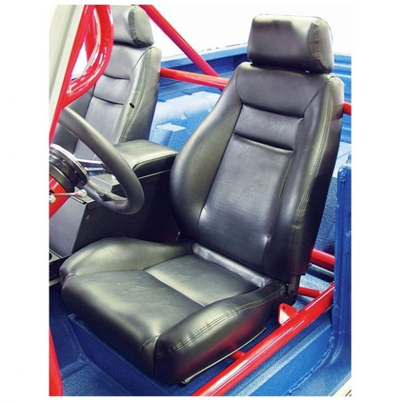 Procar Elite Black Vinyl Seats with Sliders (pair)