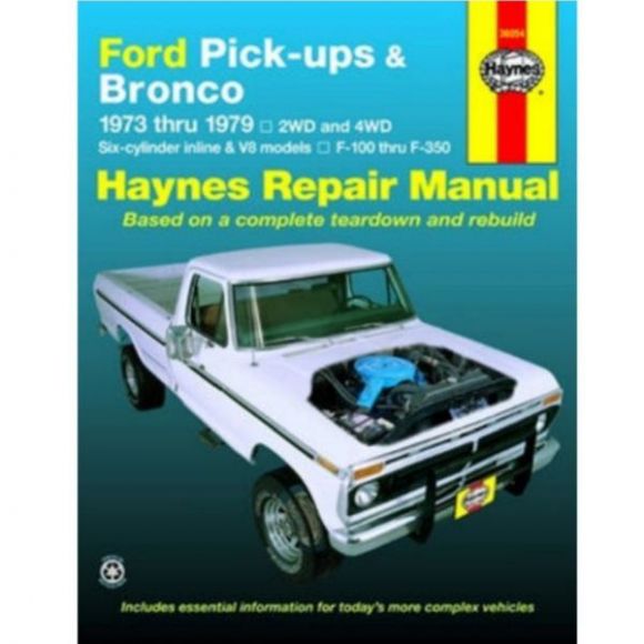 Haynes Repair Manual, 73-79 Ford Bronco