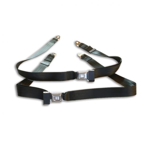 Black Lap Seat Belts (pair)